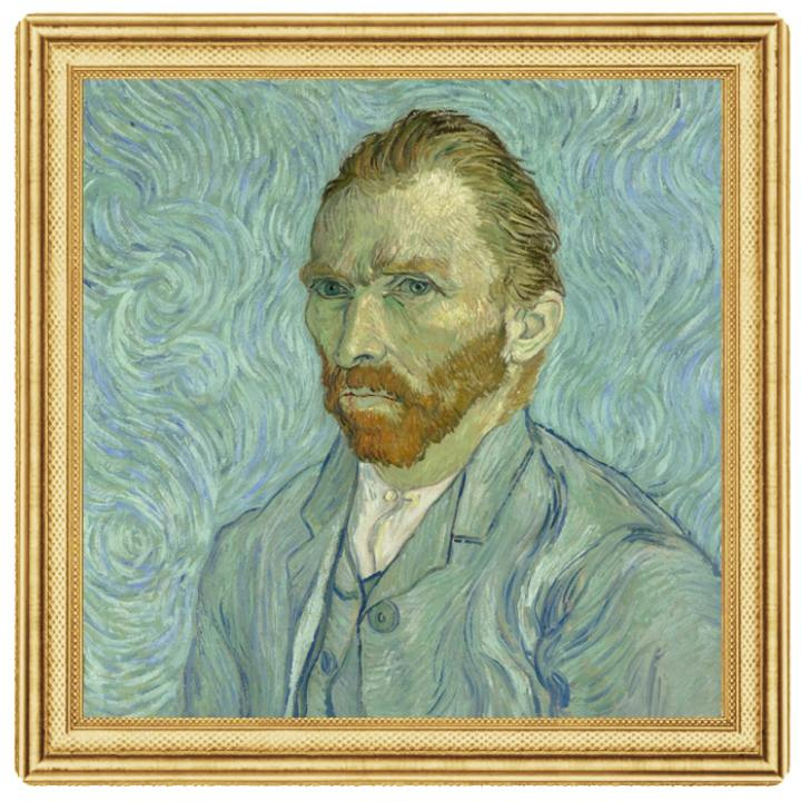 Niue: Vincent van Gogh – Önarckép színes 2 uncia ezüst 2023 Proof