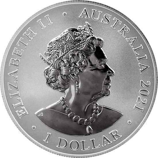 Australiens gefährlichste: The Great White Shark 1 oz Silber 2021