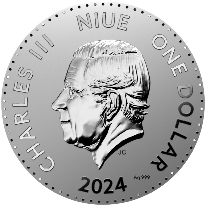 Niue: Año del Dragón 1/2 oz Plata 2024 Prooflike