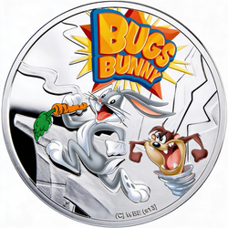 Cartoon Characters: Bugs Bunny ezüst érme 1 dollár ezüst 2013
