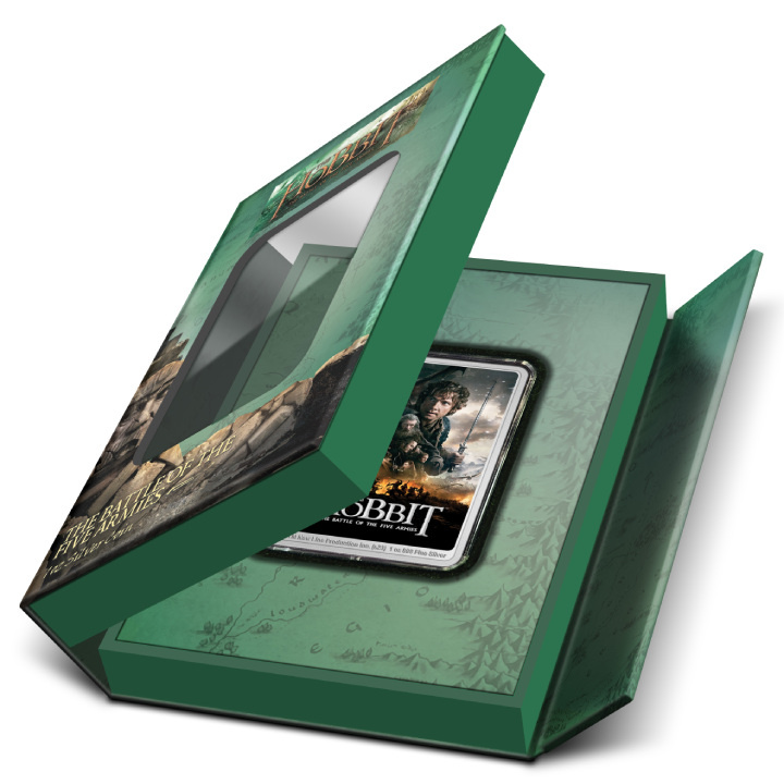 Niue: A hobbit poszter - Az öt sereg csatája színes 1 uncia ezüst 2023 Proof