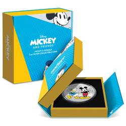 Niue: Disney Mickey & Friends - Paperino e Topolino colorato 3 once d'argento 2023 Proof