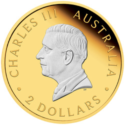 Canguro australiano placcato in oro 2 once d'argento 2025 Reverse Proof