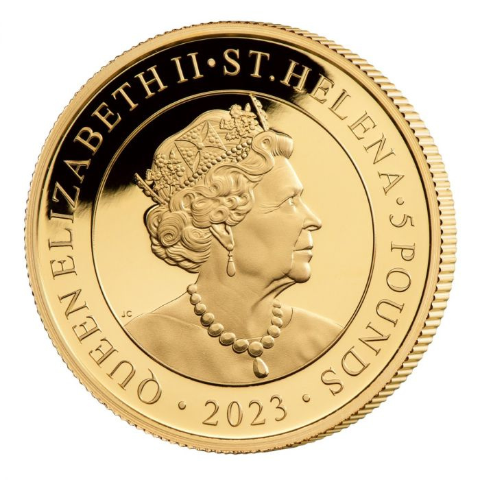 St Helena Modern Japanese Trade Dollar 1 oncia d'oro 2023 Proof