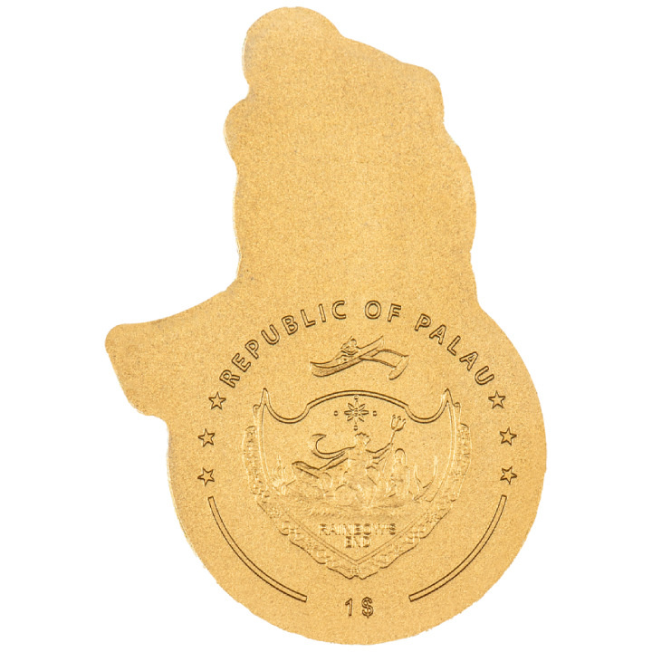 Palau: Snowman 0,5 grama Złota Silk Coin
