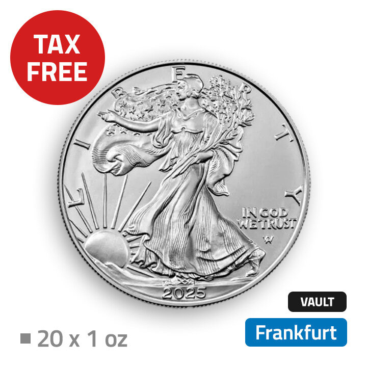 American Eagle 20 oz Silber - zu finden im Duty Free Magazin in Frankfurt (Loomis)