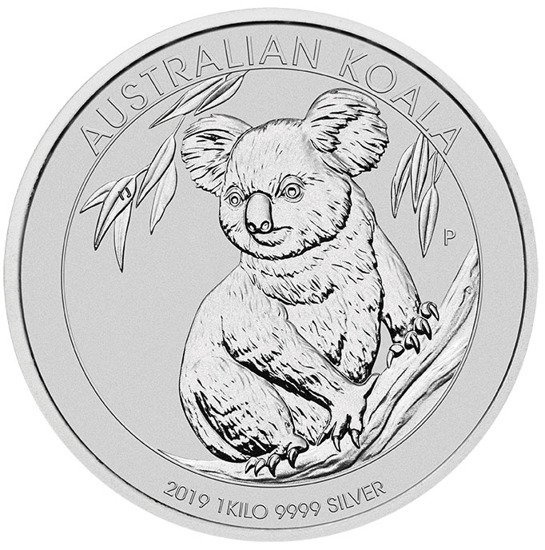 Koala 1000 gramów Srebra 2019 PAKIET 10 SZTUK
