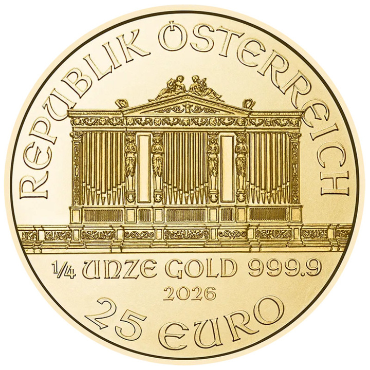 Wiedeński Filharmonik 1/4 uncji Złota 2026