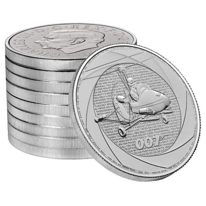 Hat évtized 007: Bond-filmek a 60-as években 1 uncia ezüst 2024