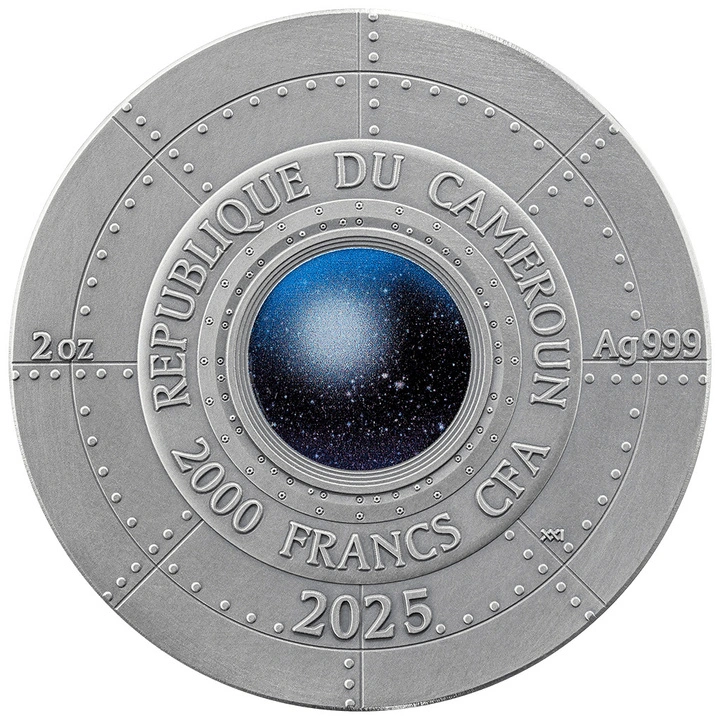 Silbermünze Socorro UFO Incident koloriert 2 Unzen Silber 2025 High Relief Antique