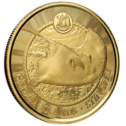 Îles Caïmans : Raie 1 once d'or 2024 Prooflike