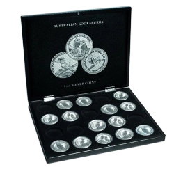 Leuchtturm Presentation cases for 20 Australian Kookaburra 1 oz Silber coins in capsules 