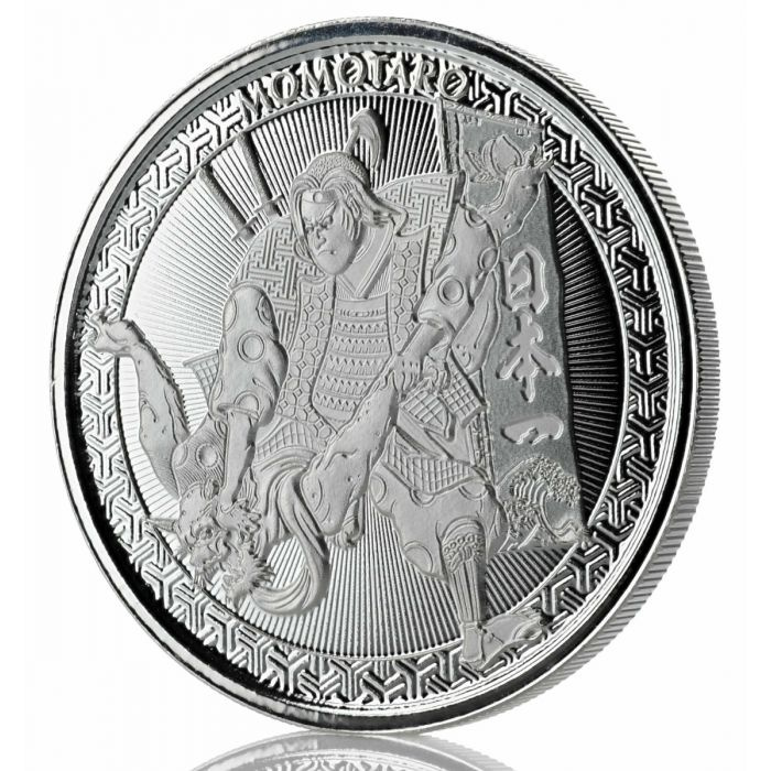 Samoa: Legends of Japan Series - Momotaro and the Demon Subdued in Ukiyoe Style 1 uncja Srebra 2020 Prooflike