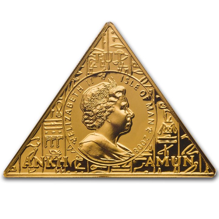 Isle of Man: Tutankhamun - Gold Throne 1/5 oz Gold 2008 NGC PF69 Ultra Cameo