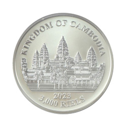 Cambodia: Wildlife Series - Clouded Leopard 1 oz Silver 2023