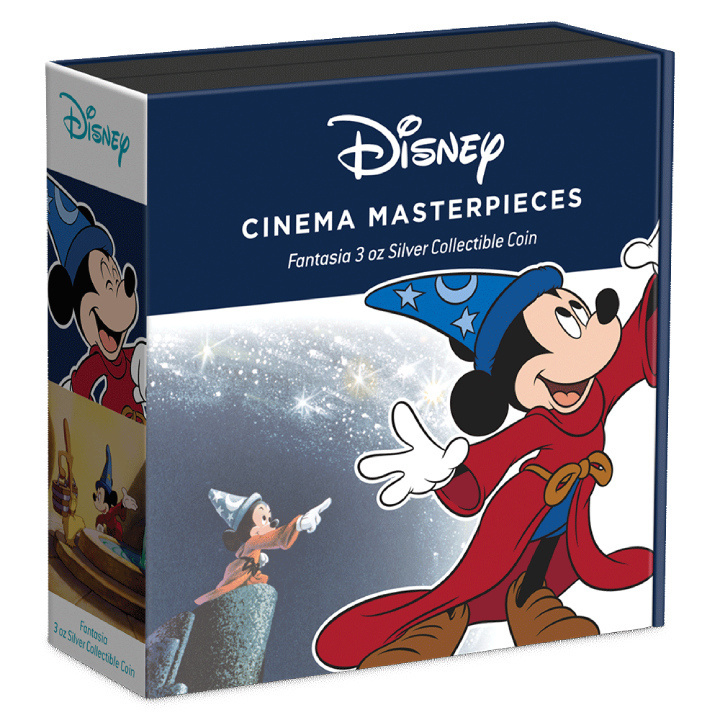 Niue: Capolavori del cinema Disney - Fantasia colorata 3 once d'argento 2023 Proof