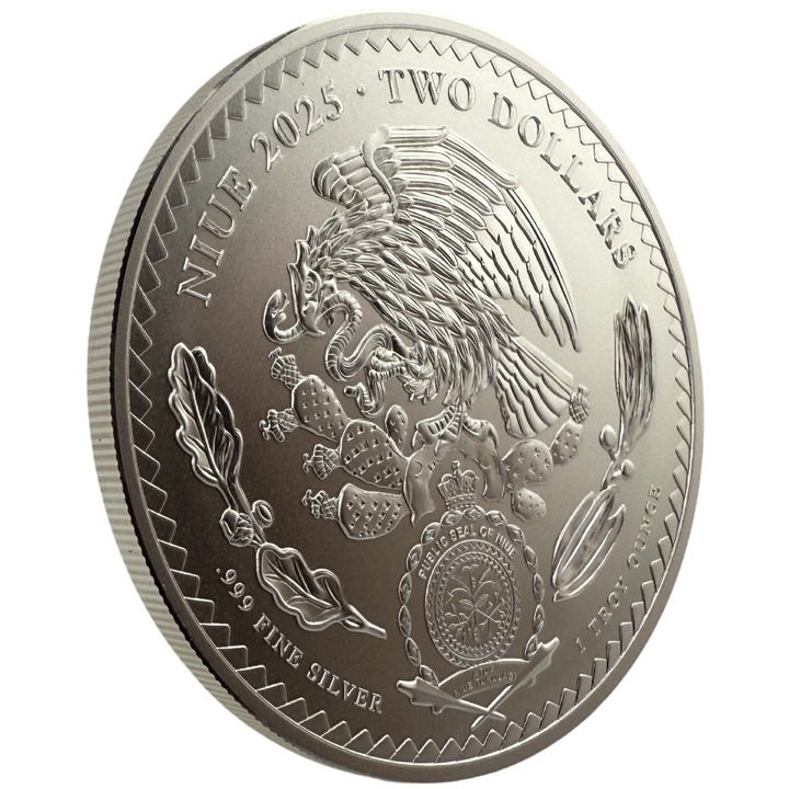 Niue: Emperador azteca Cuauhtémoc Homenaje 1 oz Plata 2025