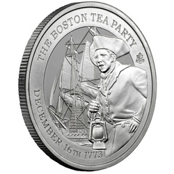 St Helena: Boston Tea Party 250th Anniversary 1 oz Silver 2023