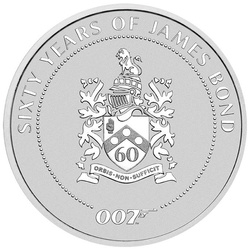 Tuvalu: James Bond película 60 aniversario 1 oz Plata 2022
