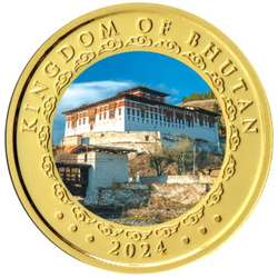 Bhutan: Lunar Rok Smoka kolorowany 1/4 uncji Złota 2024 Proof
