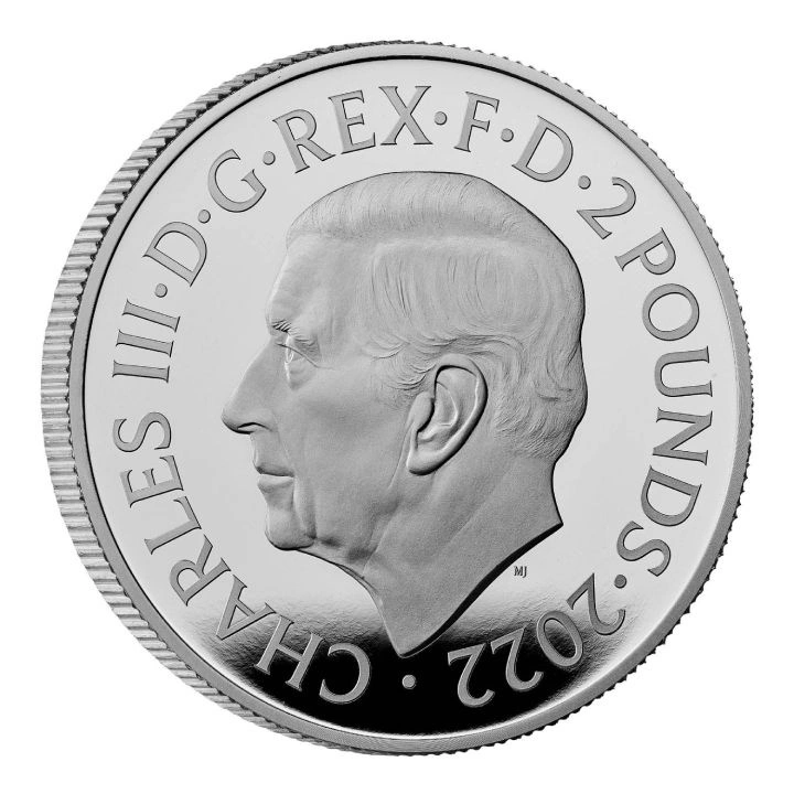 Su Majestad la Reina Isabel II £2 1 oz Plata 2022 Proof