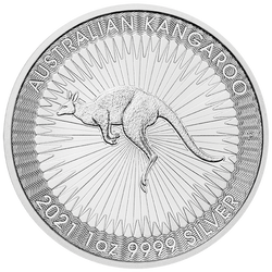 Australijski Kangur 1 uncja Srebra 2021