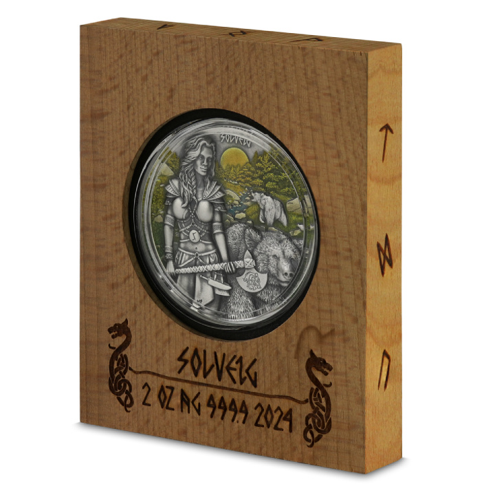 Valkyries: Solveig coloured 2 oz Silber 2024 Ultra High Relief