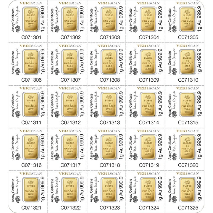 Aranyrúd készlet PAMP Lady Fortuna Multigram 25 x 1 g arany
