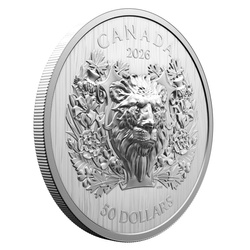Kanada: Heraldic Lion 50$ Silber 2025 Proof High Relief