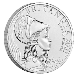 Popiersie Britannii w pudełku 1 uncja Srebra 2021