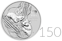 Lunar III: Year of the Mouse 2 oz Silver Sets 150 Pc. 2020