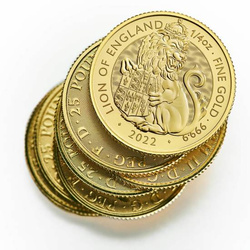 The Royal Tudor Beasts: Lion of England 1/4 uncji Złota 2022 