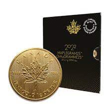 Feuille d'érable canadienne 25 x 1 gramme d'or 2022