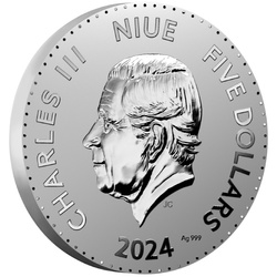 Niue: Year of a Dragon 2 uncje Srebra 2024 Prooflike