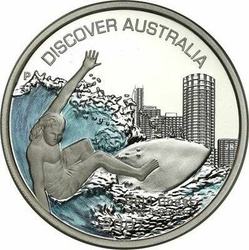 Discover Australia : Gold Coast 1 once d'argent 2007 Proof