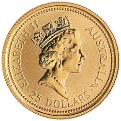 Australian Nugget - Red Kangaroo 1/4 oz Gold 1990