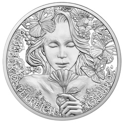 Caléndula coloreada 10 Euro Plata 2022 Proof