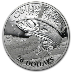 North American Sportfish: Trucha arco iris 1 oz Plata 2015 Proof