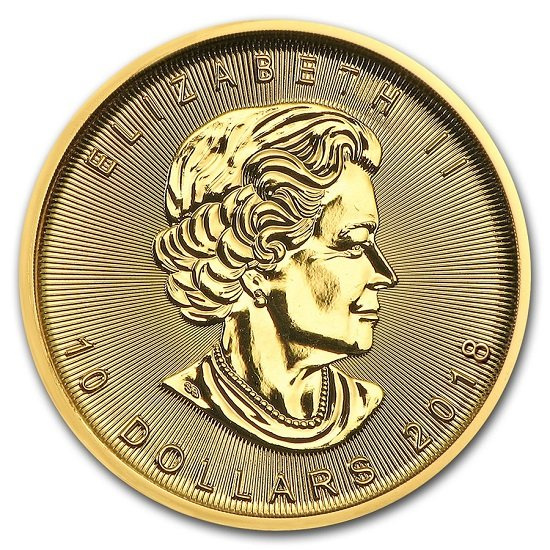 Feuille d'érable canadienne 1/4 once d'or 2018