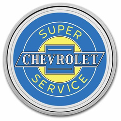 Chevrolet Service Neon Sign colorato 1 oncia d'argento Certipack