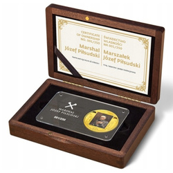 Niue: Marshal Józef Piłsudski coloured 100 Dollar Gold 2018 Proof Coin