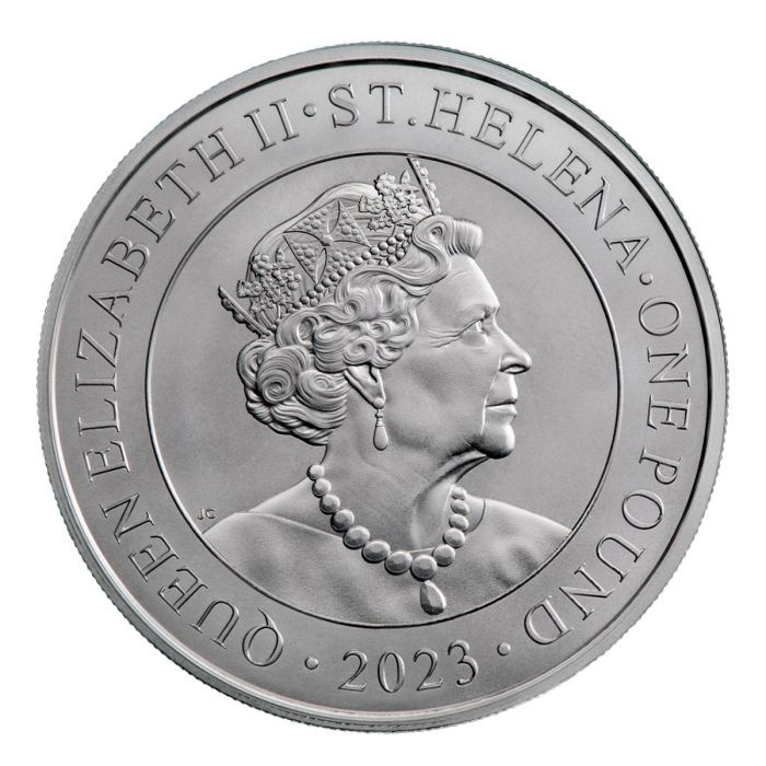 St Helena Modern Japanese Trade Dollar 1 oncia d'argento 2023