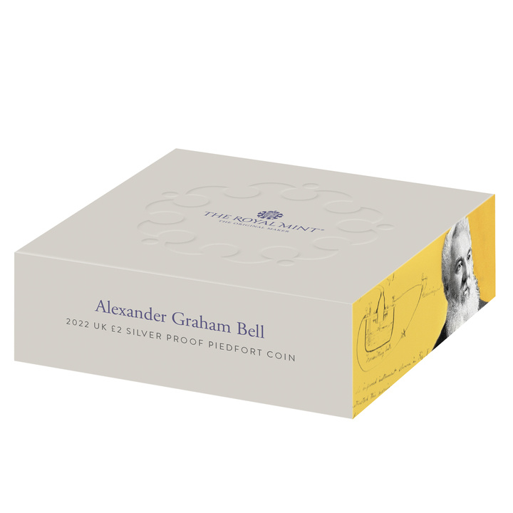 Alexander Graham Bell Argento 2022 Proof Piedfort Coin