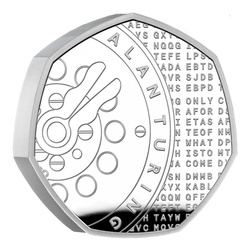 Alan Turing Argent 2022 Proof Piedfort Coin