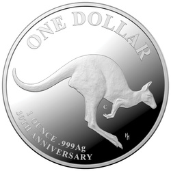 RAM : Kangaroo Series 30th Anniversary – Mob of Thirty 1 oz Silber 2023 Proof "C" Mintmark 