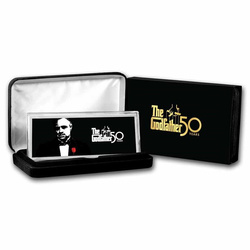 Lingot The Godfather coloré 50e anniversaire du film 4 onces d'argent 2022