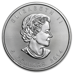 Feuille d'érable canadienne 1 once d'argent Différentes années