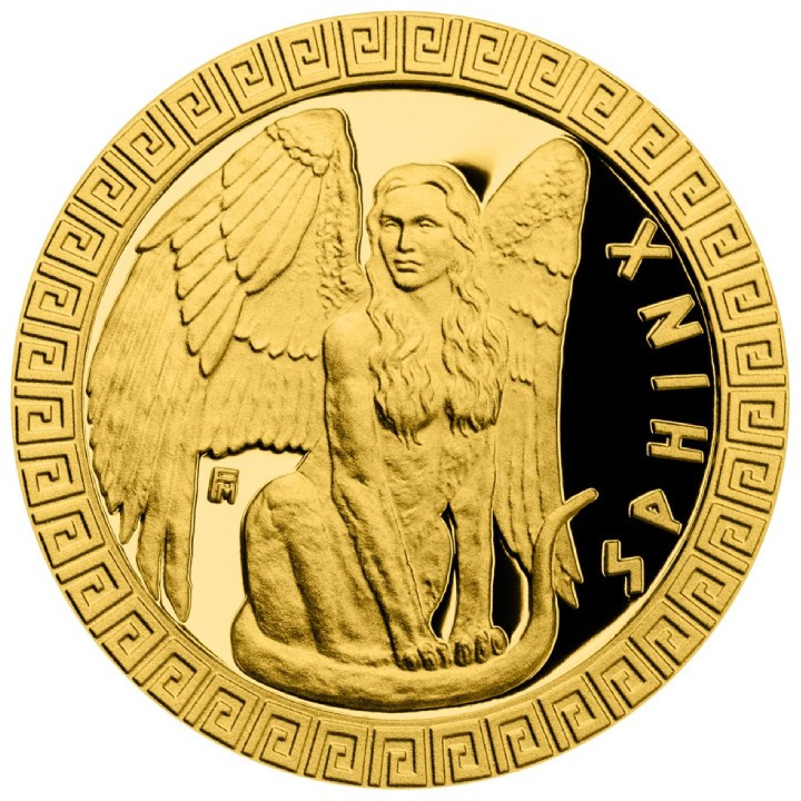 Niue: Creature mitiche - Sfinge $5 Oro 2022 Proof