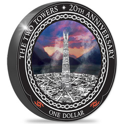Set of 2 coins 20th Anniversary of The Lord of the Rings: The Two Towers coloured Cupro - nikiel 2022
