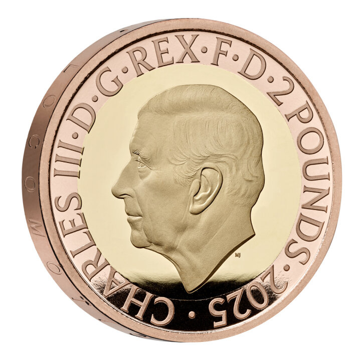 Lote de 5 monedas de oro del Reino Unido 2025 Proof Commemorative Coin